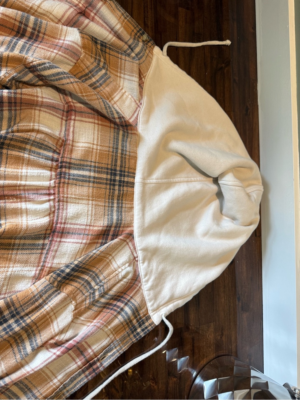 American Eagle Hooded Button Up